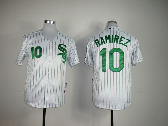 Men Chicago White Sox #10 Ramirez White MLB Jerseys->chicago white sox->MLB Jersey